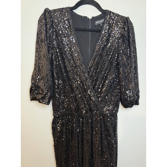 NWT Generation Love Meadow Black Sequin Jumpsuit Sz S $395 [jb] - Picture 3 of 12